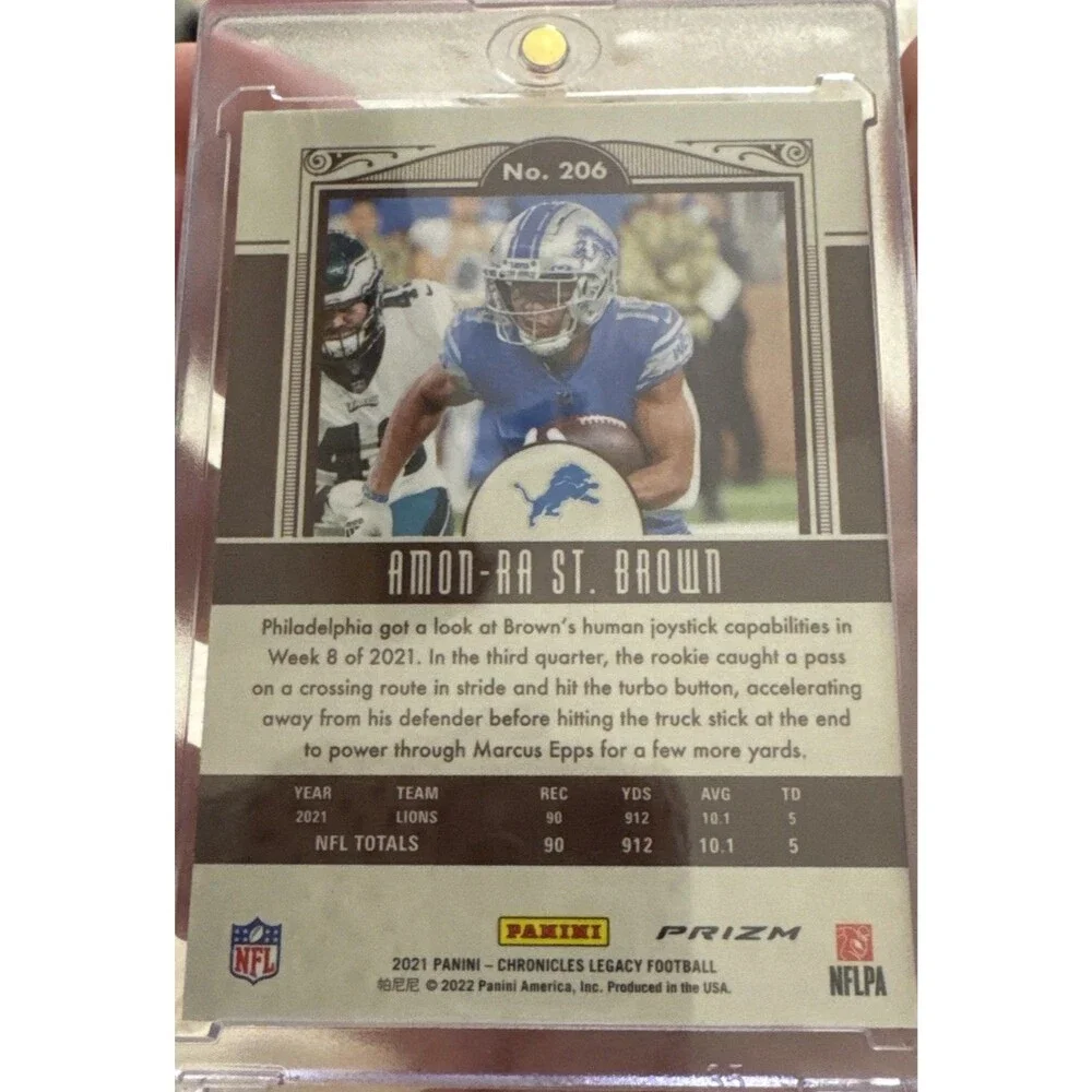 Amon-Ra St Brown ROOKIE CARD 2021 Panini Chronicles Legacy #206 Detroit Lions RC